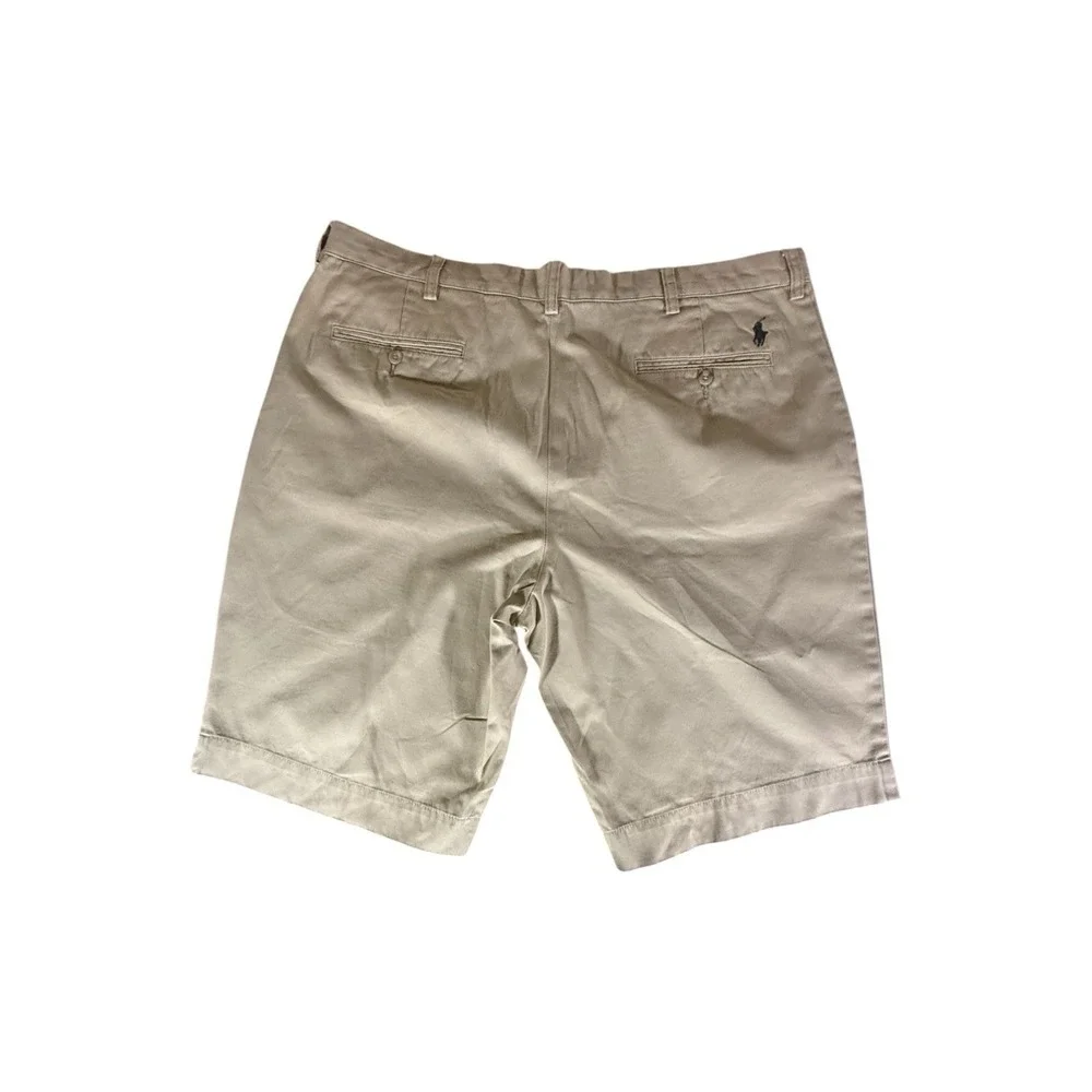 VINTAGE Polo Ralph Lauren Chino Shorts Size 38 Beige 11 inch Summer Mens